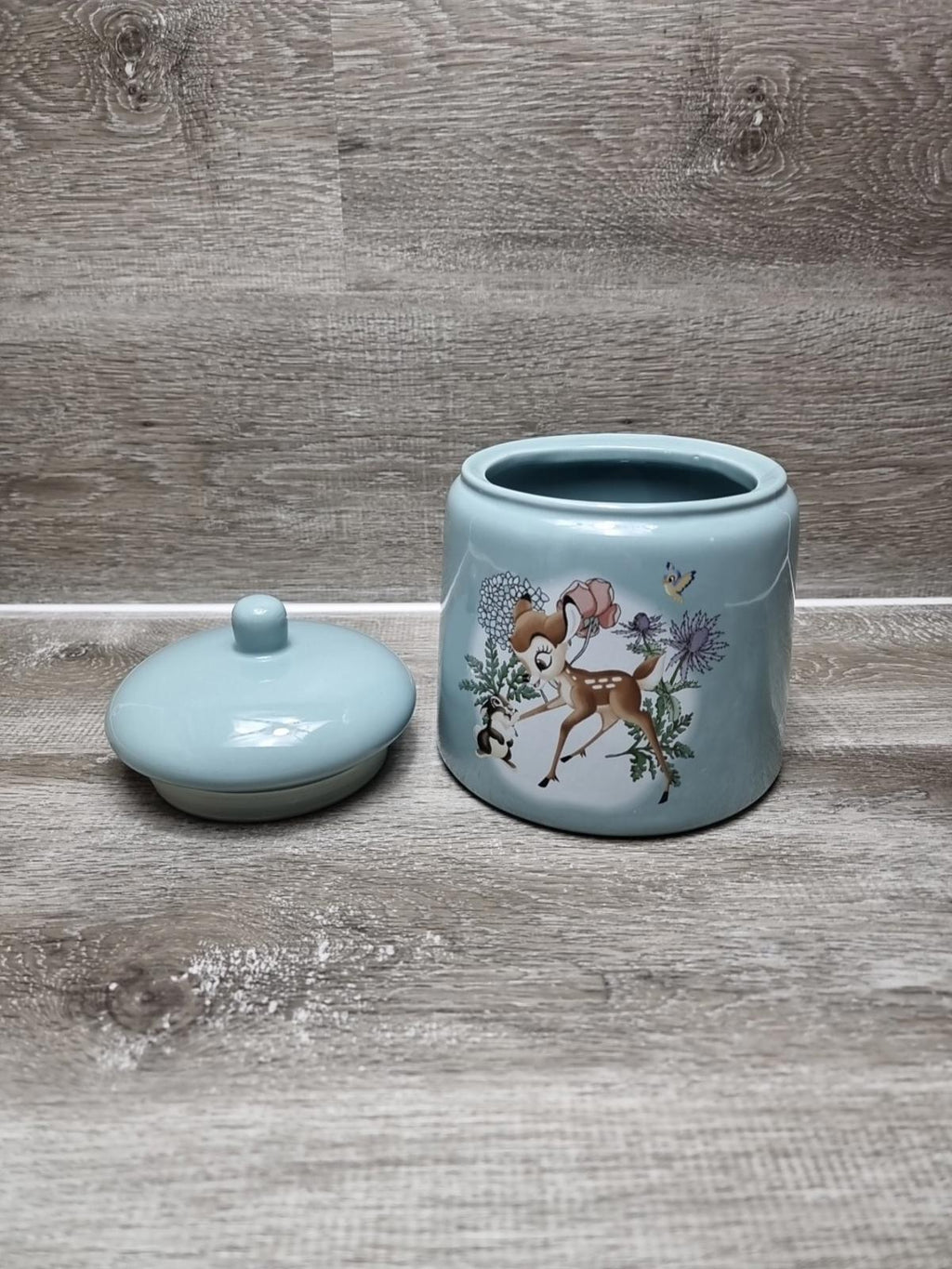 Disney Bambi Cookie Jar Biscuit Barrel Container Duck Egg Blue Thumper 18cm high