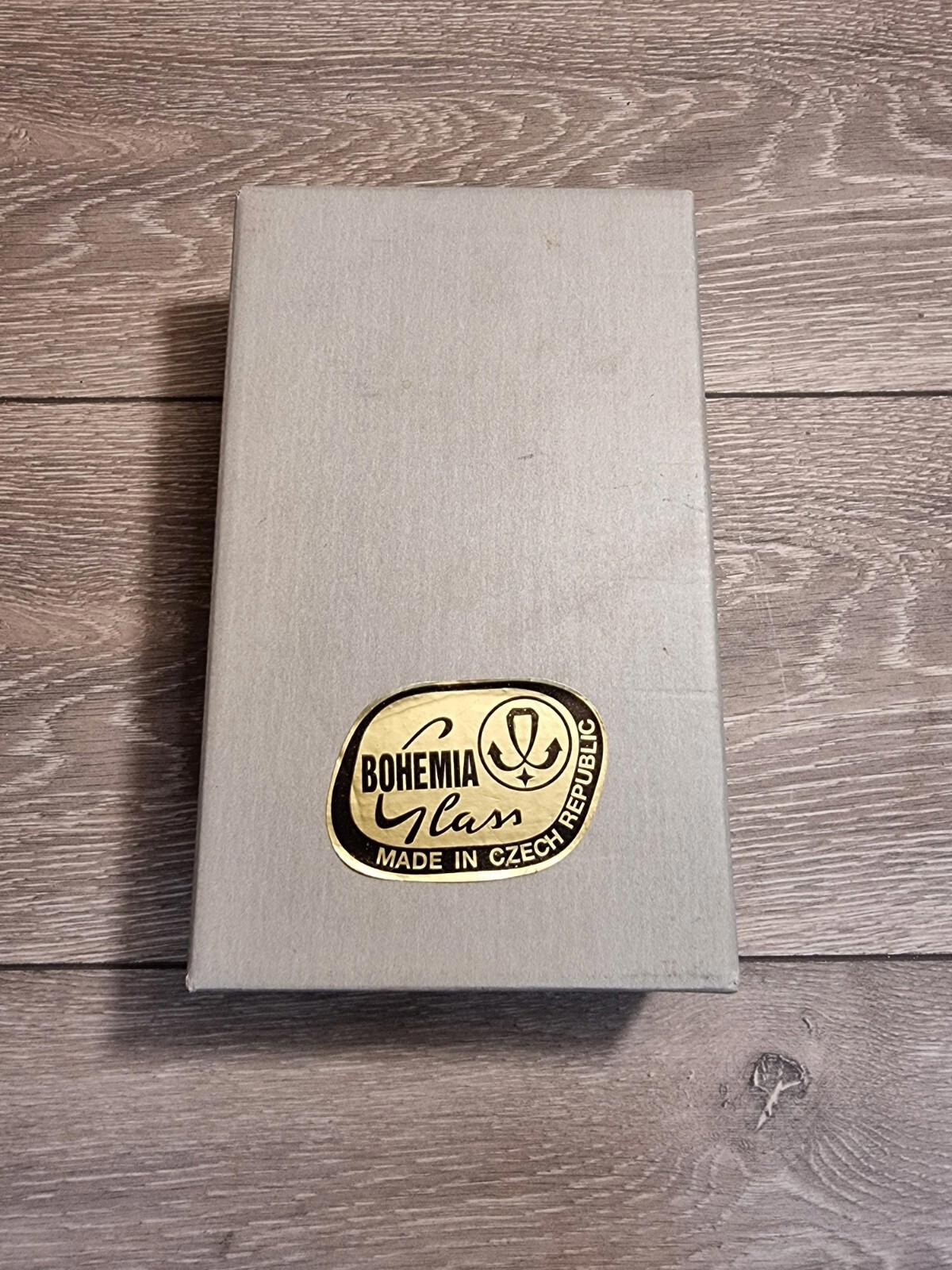 Vintage BOHEMIA Crystal Glass Made In Czech Republic 40th Anniversary