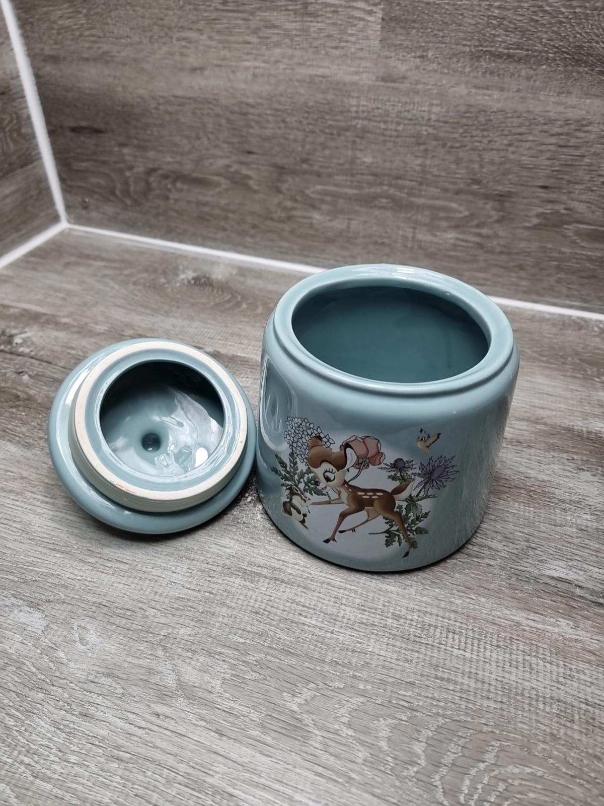 Disney Bambi Cookie Jar Biscuit Barrel Container Duck Egg Blue Thumper 18cm high